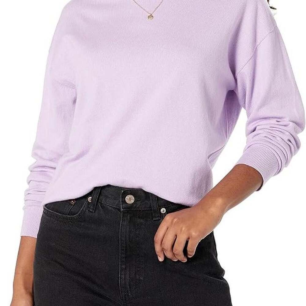 The Drop Corrine Crewneck Sweater Lilac